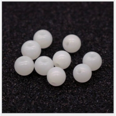 25 -100gam Hạt đá thủy tinh màu trắng gạo đủ size 6-8-10-12mm (màu 17)
