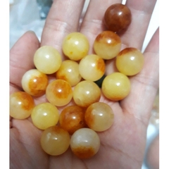 5 hạt đá thiên nhiên 12mm vàng nâu