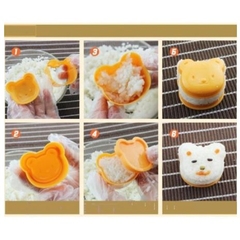 Bộ 3 khuôn ép cơm, làm bánh hình thú dễ thương cho bé p191-130