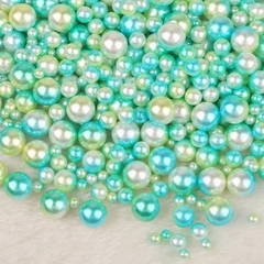 35-70 hạt nhựa , hạt cườm, hạt bẹt KHÔNG lỗ 6-8mm (gói 10gam) đa sắc, màu loang trang trí lọ trang điểm, làm thủ công