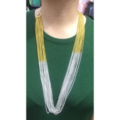 vòng cổ xích vàng nhiều lớp thời trang