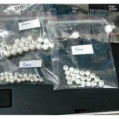 charm bạc 925 bi nhám 4/5/6/7/8mm