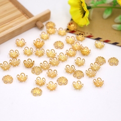 50 charm ốp hạt 5 cánh size 8mm- 10mm , đế hoa