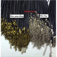 set 10 vòng cổ dây chuyền sáp da trơn size 1.5mm & 2mm
