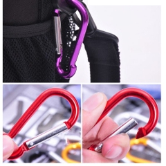 Móc khóa carabiner hình bầu chữ D (p168-3) , móc khóa chai nước, khóa ba lô, khóa hợp kim nhôm ,khóa nhanh