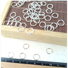 Khoen tròn đồng mạ bạc 8mm gói 20 cái