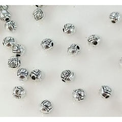 20-100 viên Charm xỏ hoa hồng 4mm-MH1045