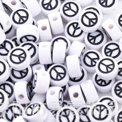 10-70 Hạt nhựa in hình cây biểu tượng hòa bình size 4x7mm cò lỗ xỏ làm vòng tay, vòng cổ (loại đẹp)