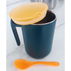 Cốc, Ca, ly 2 lớp giữ nhiệt inox 304 dung tích 550ml , kèm muỗng