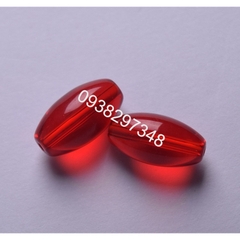 10 viên lu thống 10x19mm  đá thủy tinh nhân tạo 8x11mm (có 10 màu) có lỗ xỏ làm vòng