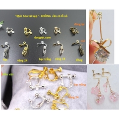 2-10 Móc kẹp vặn làm Khuyên tai (hoa tai, bông tai) không có lỗ xỏ