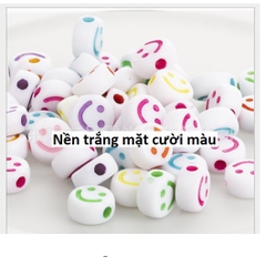 25 gam hạt mặt cười 7MM / 10mm làm vòng nhiều màu