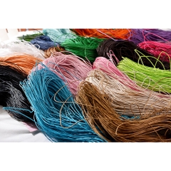 bó 10met size 1.5mm / 2mm dây sáp cói ,dây sáp bông làm vòng,trang trí tranh, thiệp, sách, đan dream catcher