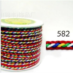 10met dây chỉ ngũ sắc may mắn đủ loại 581/582 đủ size 1.6/2.5/3.2mm