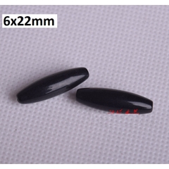 15gam (10 hạt) đá thủy tinh nhân tạo lu thống 6x22mm (có 9 màu) có lỗ xỏ làm vòng