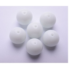 1kg Hạt đá thủy tính màu trắng sữa làm vòng size 8-10-12mm