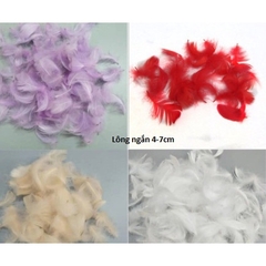 Lông vũ gói 7gam đủ màu dài 4-10CM (khoảng 80-90 cái)