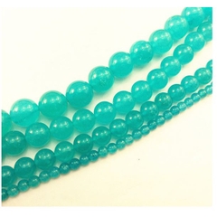 95 viên đá chalcedony TN màu Aqua size 4mm/ có thêm size 6/8/10/12mm