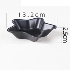 Khuôn Nướng Bánh chống dính Hình Ngôi Sao, trái tim Đường Kính 13 Cm Màu Đen, vàng