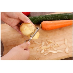 Dụng Cụ Dao Bào Gọt Vỏ Trái Cây 16x2.5cm Inox, dao 2 lưỡi p191-24