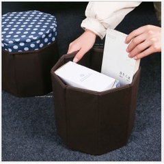 Ghế gấp bọc vải gọn nhẹ đựng đồ đa năng