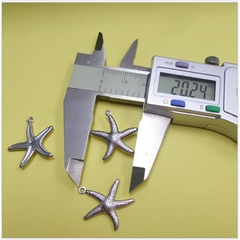gói 10 mặt ngôi sao/ sao biển inox không rỉ 12-15-20mm