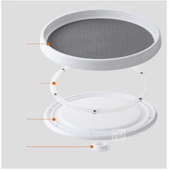 Kệ xoay để đồ dùng, mỹ phẩm, đựng gia vị tiện dụng có thể xoay tròn