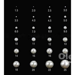 25gam Hạt Bẹt, Hạt Ngọc Trai Nhựa Không Lỗ 4mm, 5mm, 6mm, 8mm, 10mm