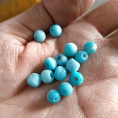 50viên đá mắt mèo xanh trắng 6-7mm