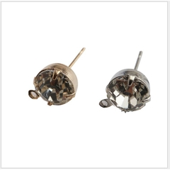 10 chốt làm hoa tai đinh đá có móc treo size 4-5-6-8mm