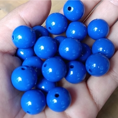 10-25gam hạt nhựa 14mm tròn nhiều màu có lỗ xỏ dây cỡ 2mm dùng làm trang sức, thủ công handmade, học liệu