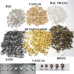 GÓI 100 MÓC KHÓA CÀNG CUA SIZE 10/12MM