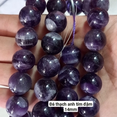 1 viên đá th.anh trắng, tím nhạt, tím đậm, đa giác có lỗ xỏ 1mm đến 1,5mm size 8mm 10mm 12mm
