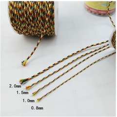 cuộn t dây chỉ ngũ sắc may mắn nhiều size 1-1.5-2mm tone xanh lá