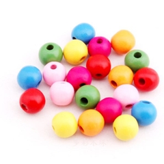 Hạt gỗ tự nhiên đủ màu đủ size 4mm-5mm-6mm-8mm-10mm-12mm-14mm-16mm-18mm-20mm-25mm-30mm/ gói 100gam