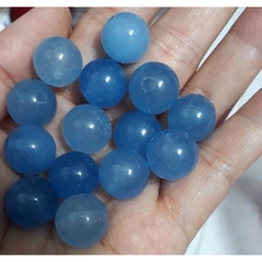 5 hạt đá thiên nhiên 12mm xanh biển làm vòng tay
