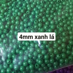 25gam hạt nhựa tròn bóng nhiều màu size 4mm