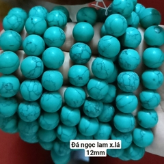 1 viên đá ngoc lam lỗ từ 1mm đến 1,5mm size 8mm 10mm 12mm