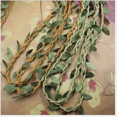2-5met Dây trang trí đính lá vải handmade