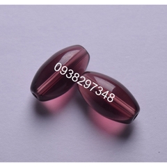 10 viên lu thống 10x19mm  đá thủy tinh nhân tạo 8x11mm (có 10 màu) có lỗ xỏ làm vòng