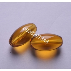 10 viên lu thống 10x19mm  đá thủy tinh nhân tạo 8x11mm (có 10 màu) có lỗ xỏ làm vòng