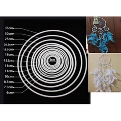 1-5 Vòng tròn nhựa Size 6cm làm dreamcatcher,làm macrame, trang trí handmade