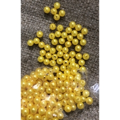 10-50 gam hạt châu 6mm, hạt cườm,hạt bẹt nhựa nhiều màu có lỗ