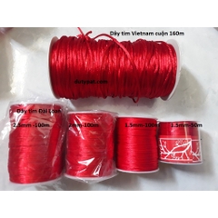cuộn 160m Dây tim Việt Nam size 2.5mm  có trên 25 màu để chọn