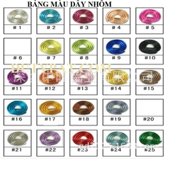 cuộn 5met dây nhôm mạ màu size 1.5/ 2 /2.5mm