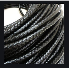 2met dây da Đen/ Nâu tròn làm vòng nhiều size 3-4-5-6-7mm