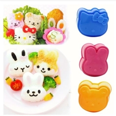Bộ 3 khuôn ép cơm, làm bánh hình thú dễ thương cho bé p191-130