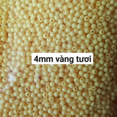 25gam hạt nhựa tròn bóng nhiều màu size 4mm Sử dụng mix vòng, làm đồ chơi,trang trí handmade.