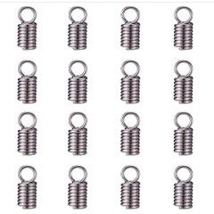 gói 50 chốt kẹp lò xo nối đầu dây làm vòng cổ, vòng tay size 2.5mm -3mm- 3.5mm-4mm-4.5mm-6mm
