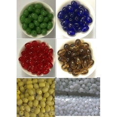 10viên hạt lu thống đá nhân tạo 6x8mm, 4x7mm làm vòng hạt, trang trí thủ công tùy thích